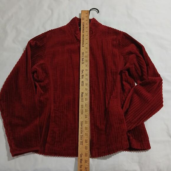 Woolrich Women's Large Cranberry Full-Zip 100% Wide Corduroy Jacket Pockets - Picture 10 of 14